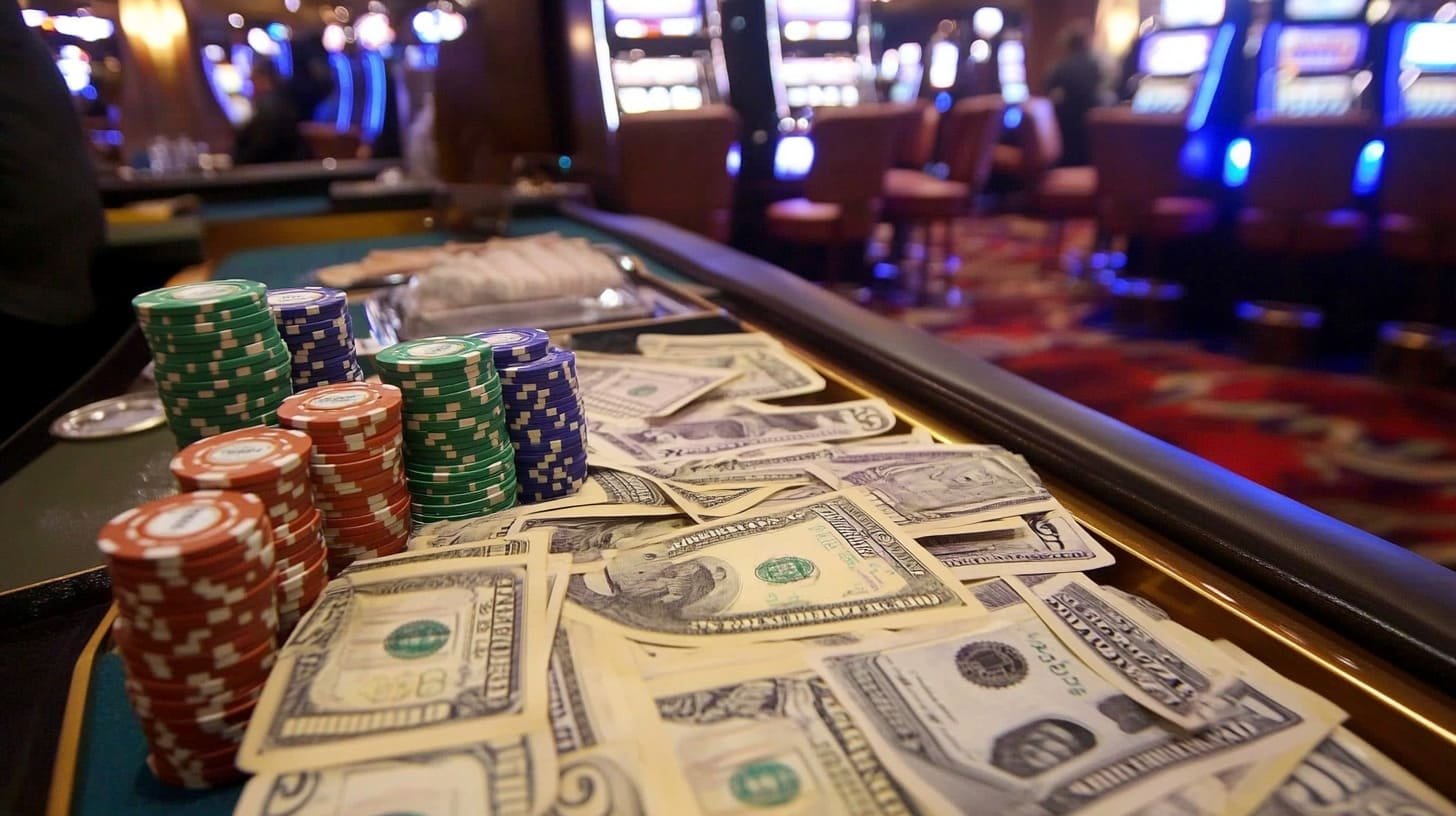 Live casino dealer at a roulette table with real-time video streaming